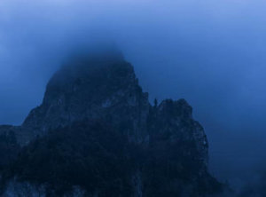 Mist blue hour Montenegro