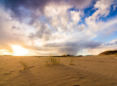 Timelapse hagelbui zandverstuiving